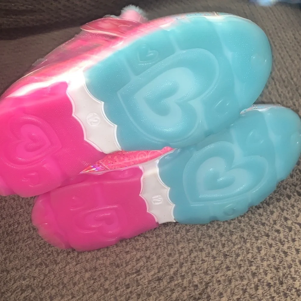NWOT- Magenta Kids Pink and Blue Rain & Snow Boots
